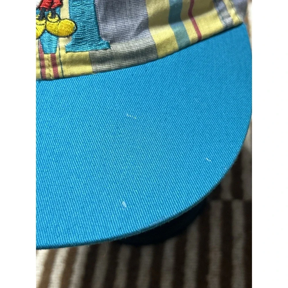 Vintage Mickey Mouse Disney Hat Cap Yellow Plaid 90s Made In USA Goofys Hat C